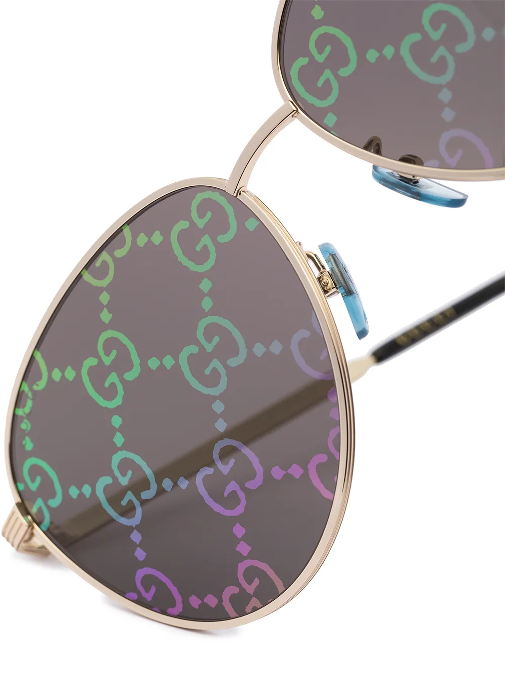 фото Gucci eyewear солнцезащитные очки-авиаторы new light