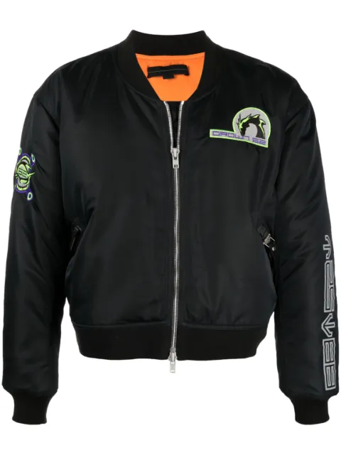 Sankuanz logo-patch bomber jacket