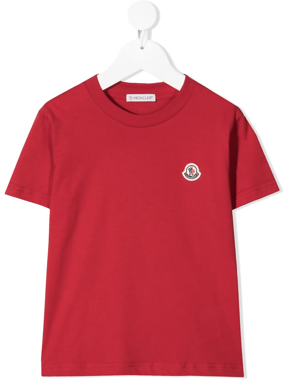 фото Moncler enfant футболка с нашивкой-логотипом