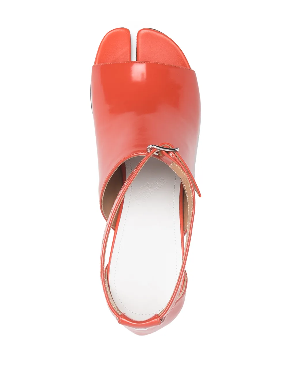 Maison Margiela Open Tabi-toe Leather Sandals In Orange