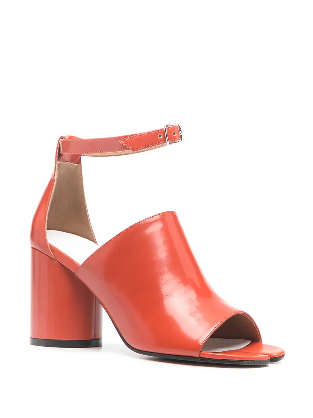Maison Margiela Open Tabi-toe Leather Sandals In Orange