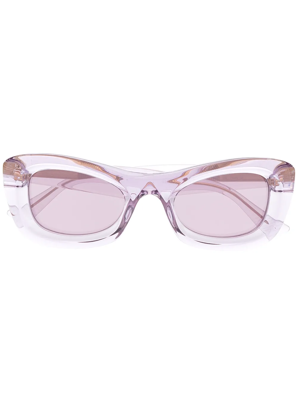 фото Bottega veneta eyewear солнцезащитные очки в прямоугольной прозрачной оправе