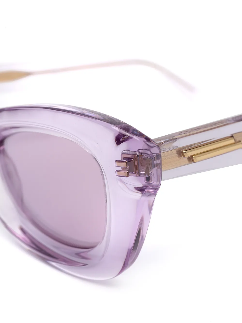 фото Bottega veneta eyewear солнцезащитные очки в прямоугольной прозрачной оправе
