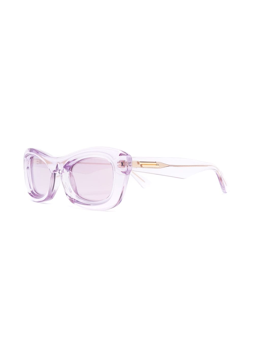 фото Bottega veneta eyewear солнцезащитные очки в прямоугольной прозрачной оправе