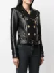 Balmain Leren bikerjack