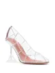 Image 2 of Amina Muaddi transparent crystal-embellished pumps