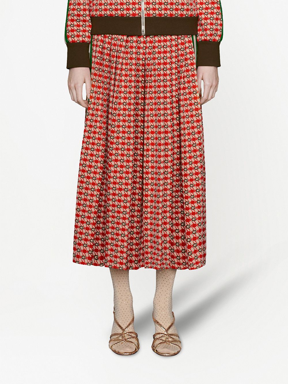 фото Gucci жаккардовая юбка с геометричным узором