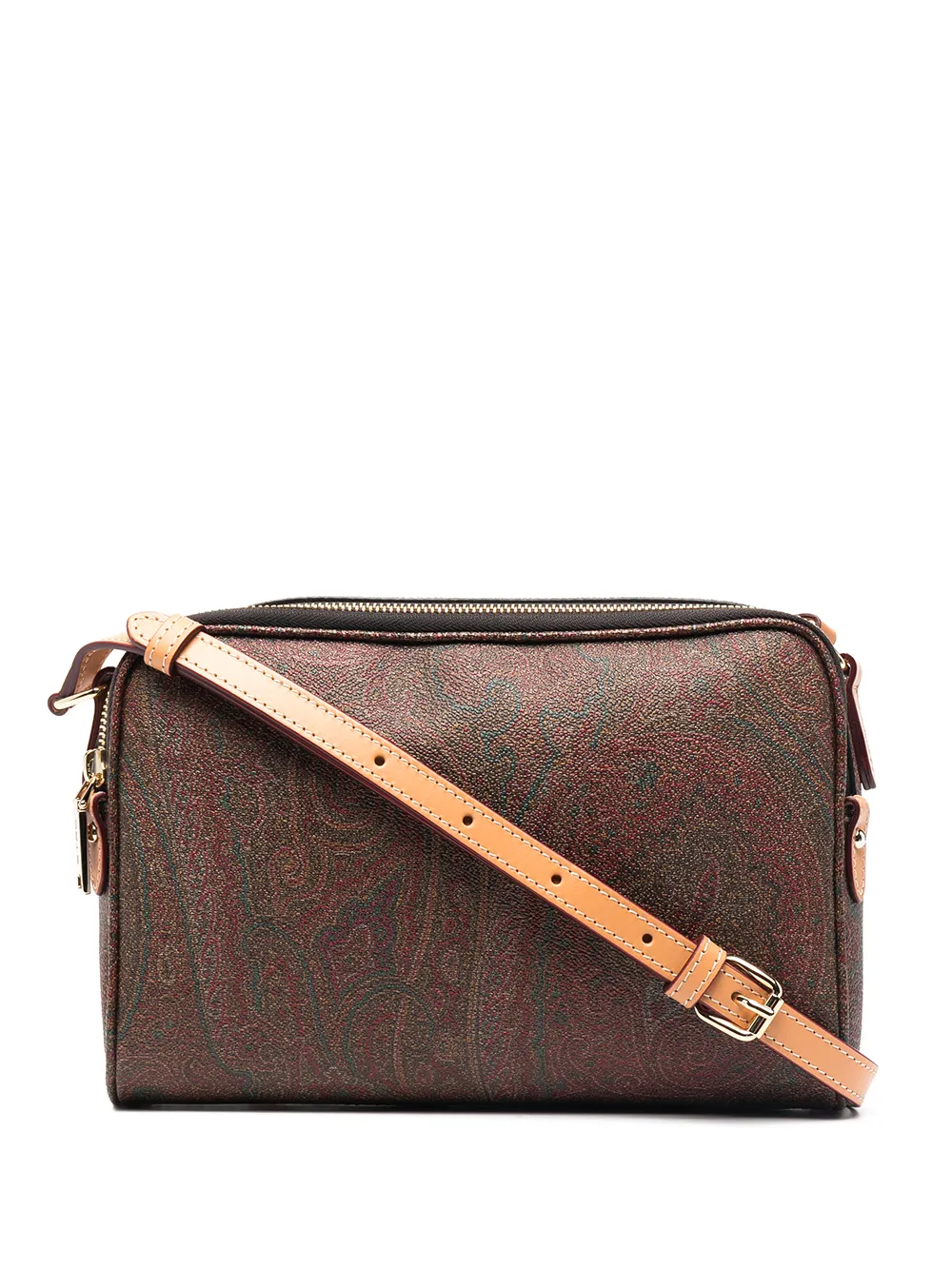 

ETRO bolsa crossbody con estampado de cachemira - Marrón