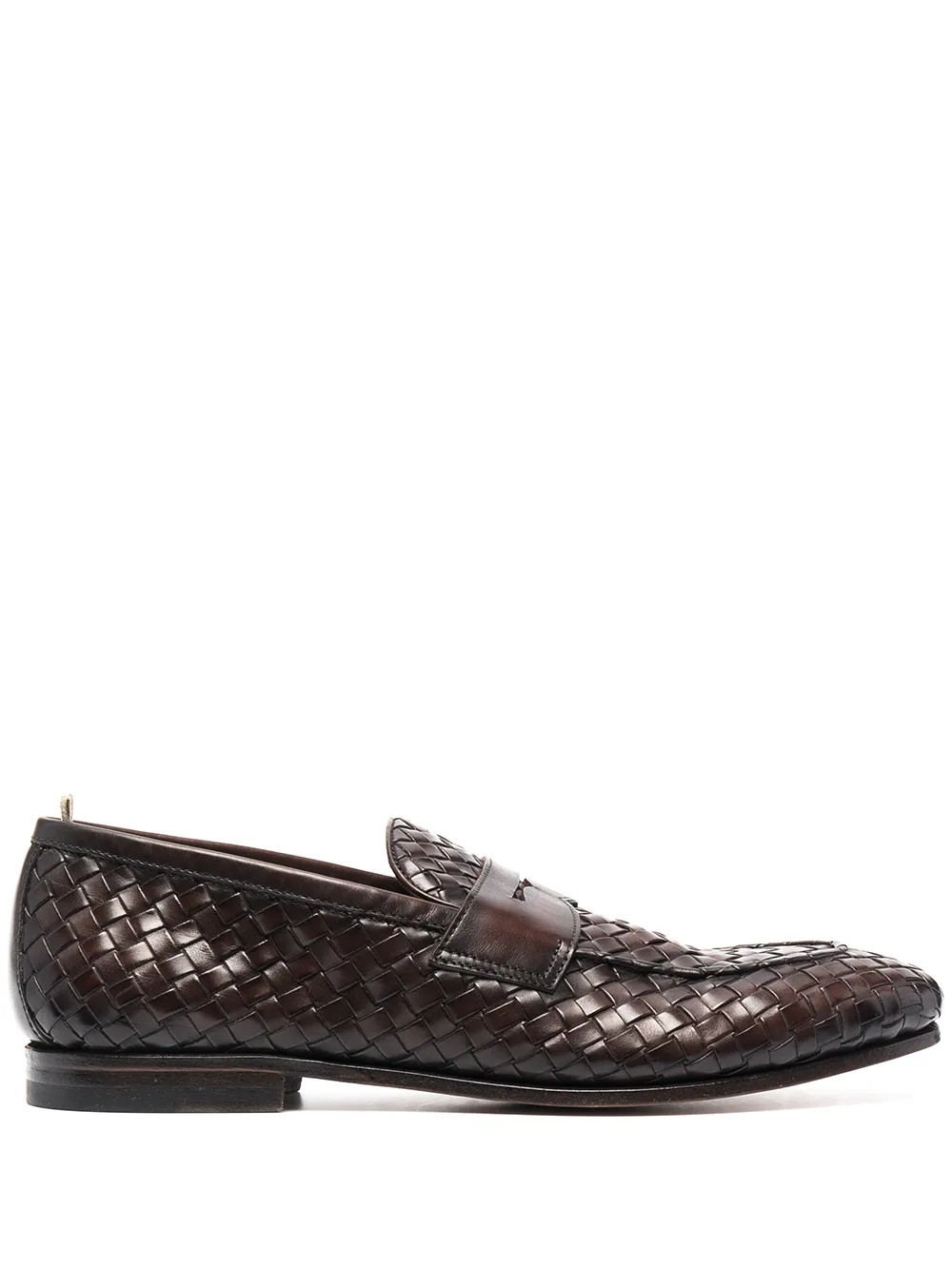 

Officine Creative Barona woven penny loafers - Brown