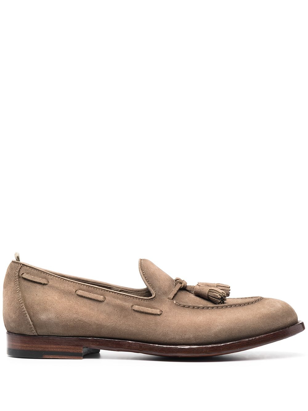 Officine Creative lace-through Suede Loafers - Farfetch