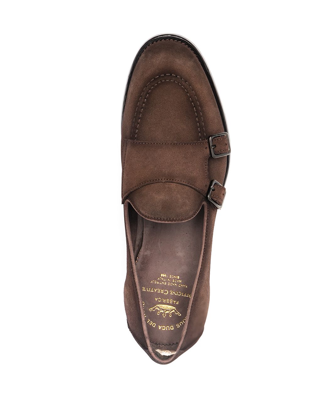 Shop Officine Creative Ivy Suede Monk Shoes In Brown