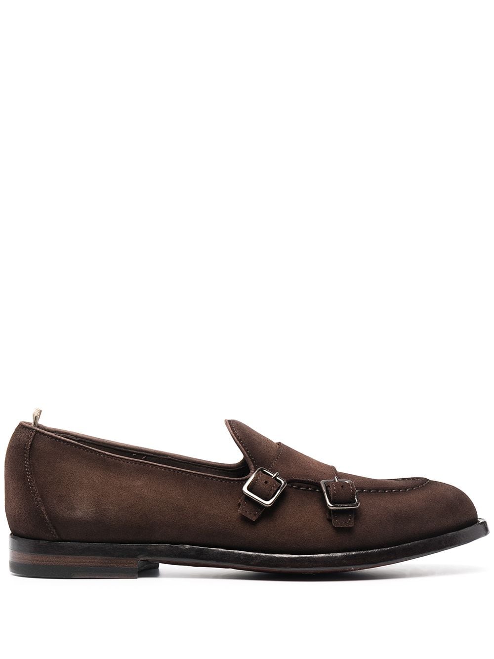 Shop Officine Creative Ivy Suede Monk Shoes In Brown