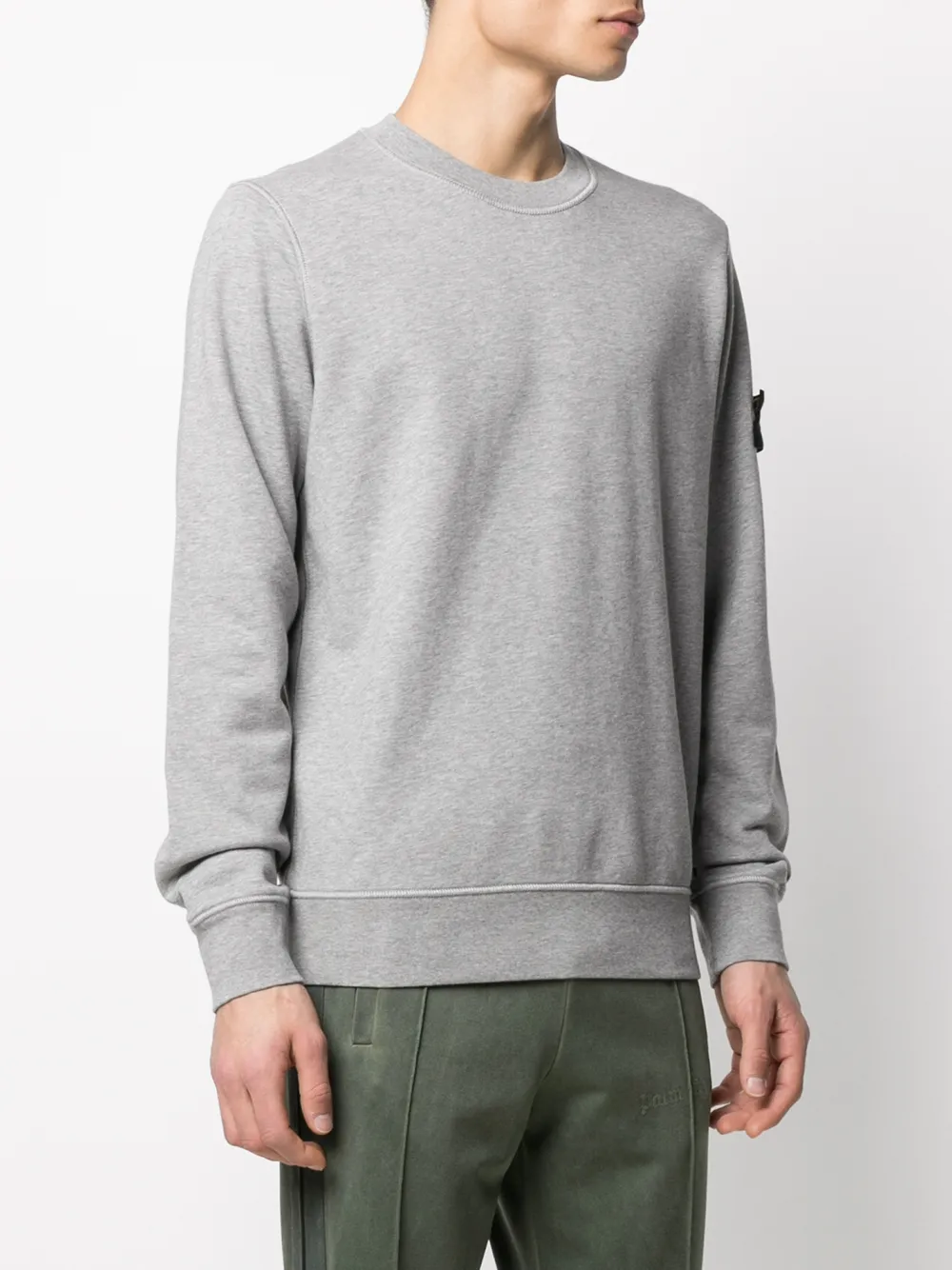 фото Stone island толстовка с круглым вырезом и нашивкой-логотипом