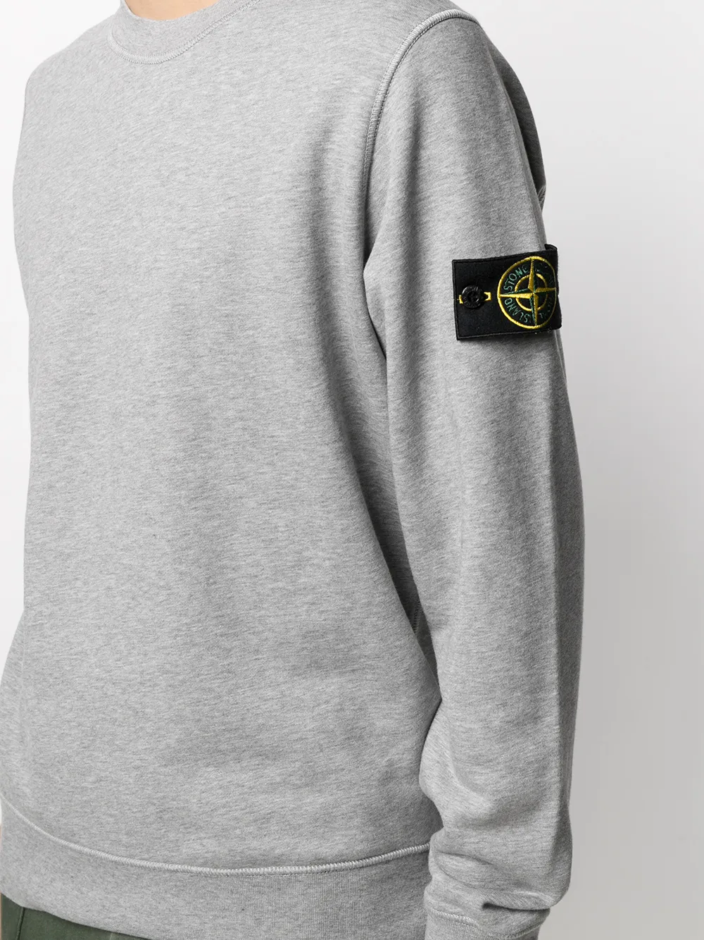 фото Stone island толстовка с круглым вырезом и нашивкой-логотипом
