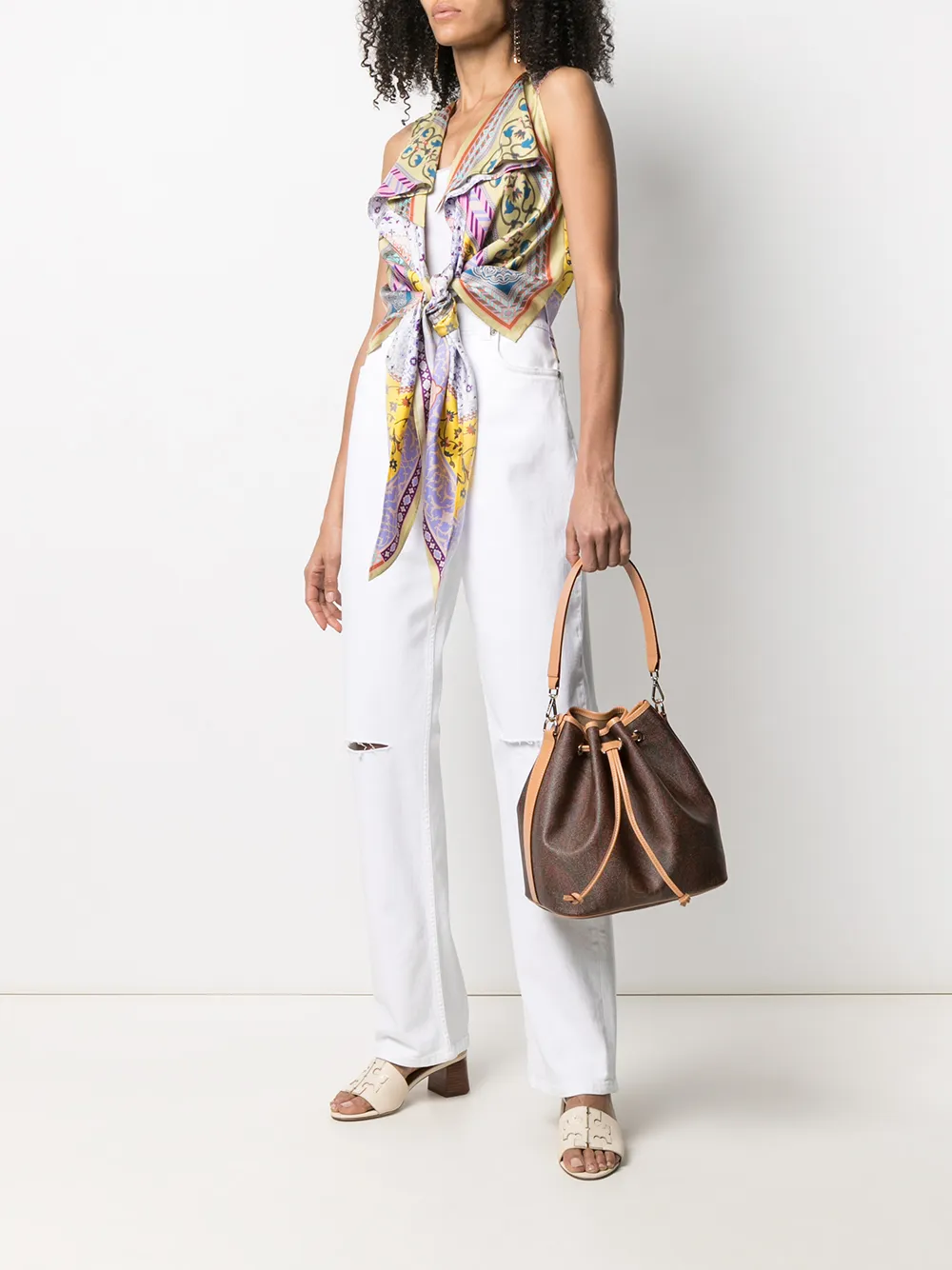 фото Etro сумка-ведро с принтом пейсли