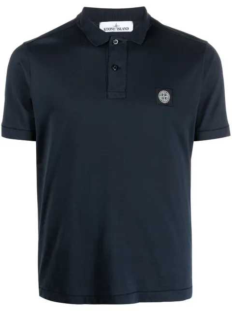 stone island embroidered logo polo shirt