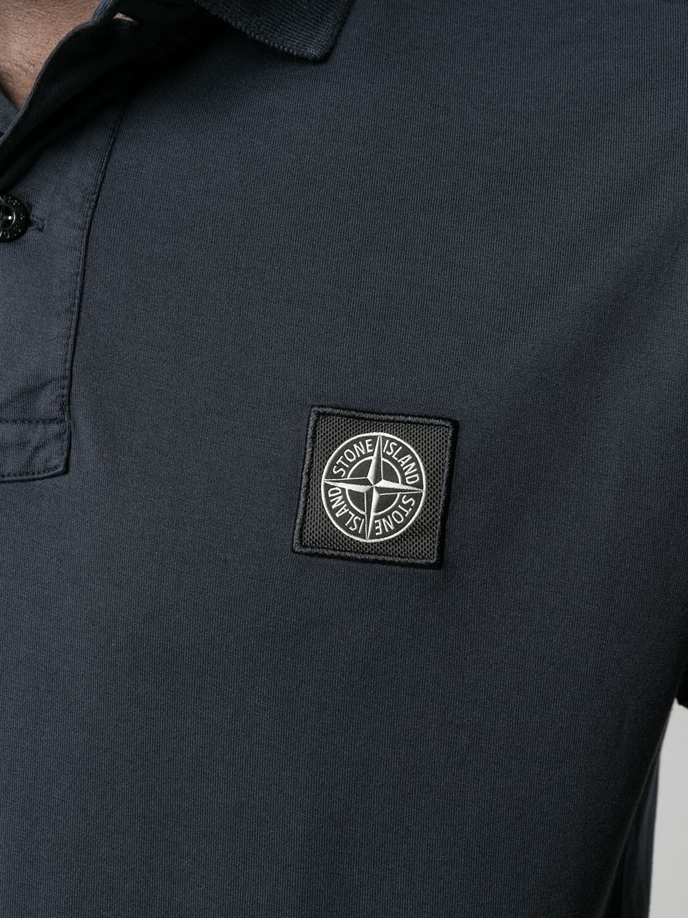 фото Stone island рубашка поло с вышитым логотипом