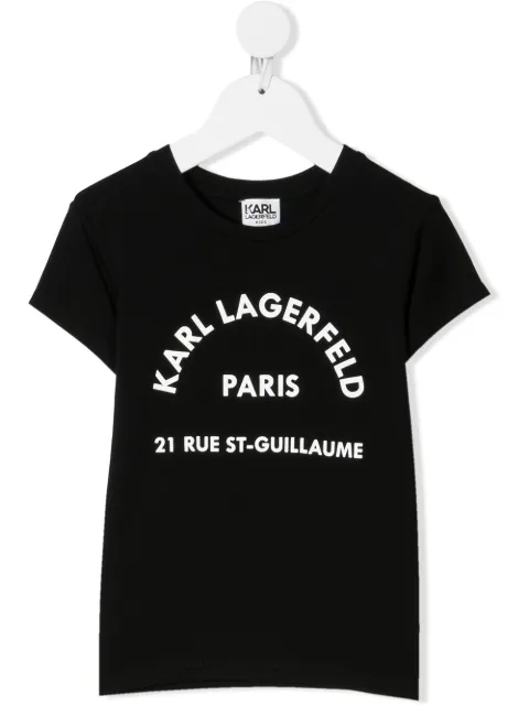 karl lagerfeld kids logo印花t恤