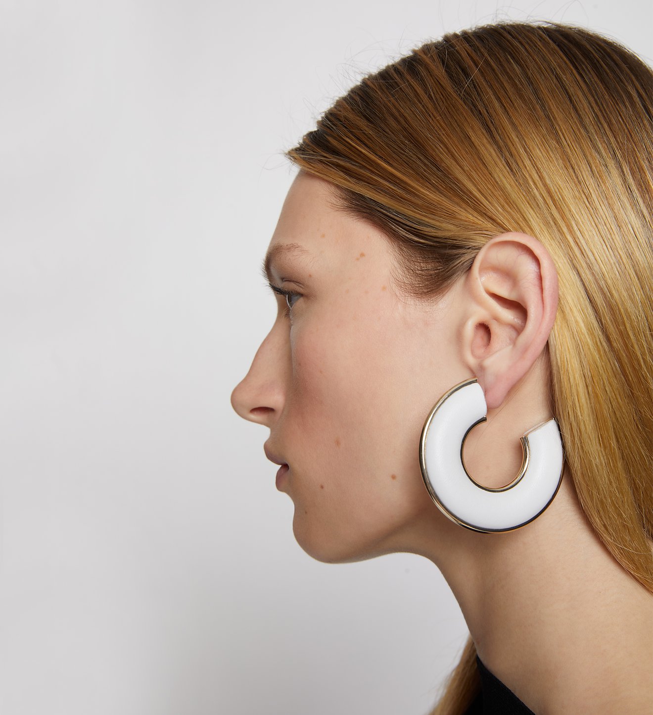 Leather Hoop Earrings