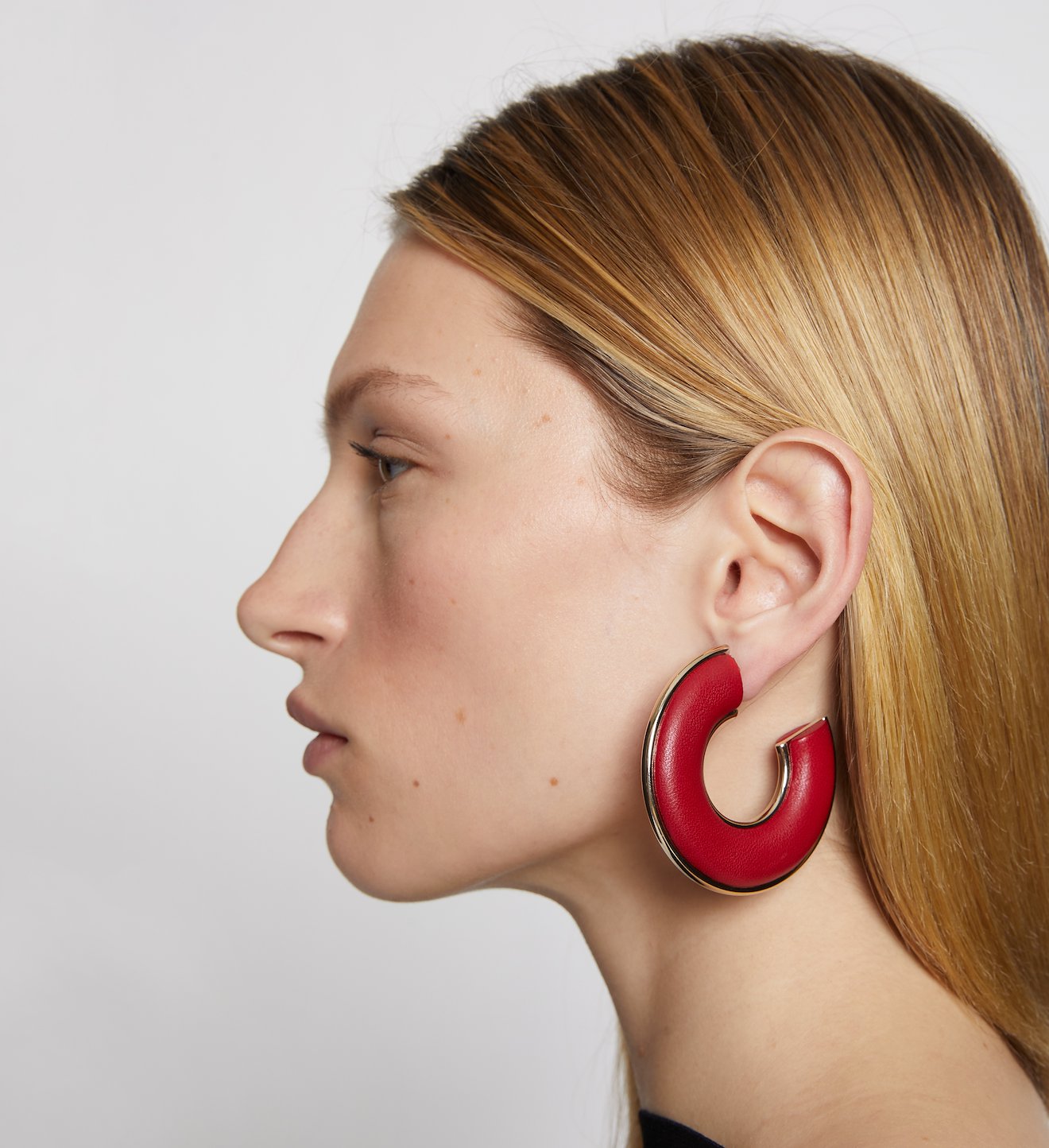 Leather Hoop Earrings