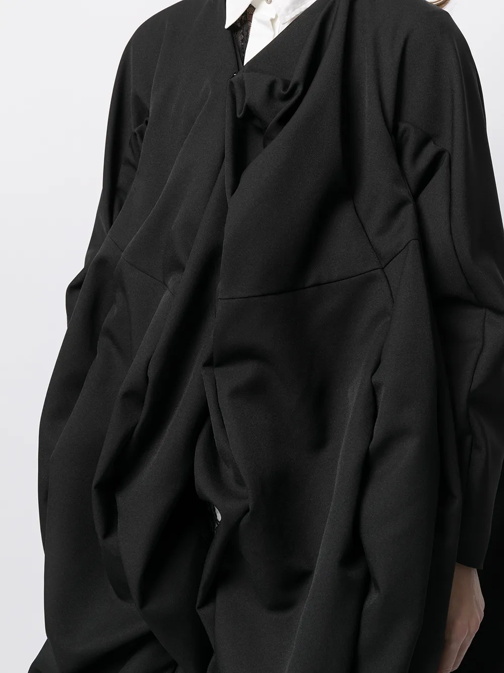 фото Comme des garçons драпированное пальто оверсайз