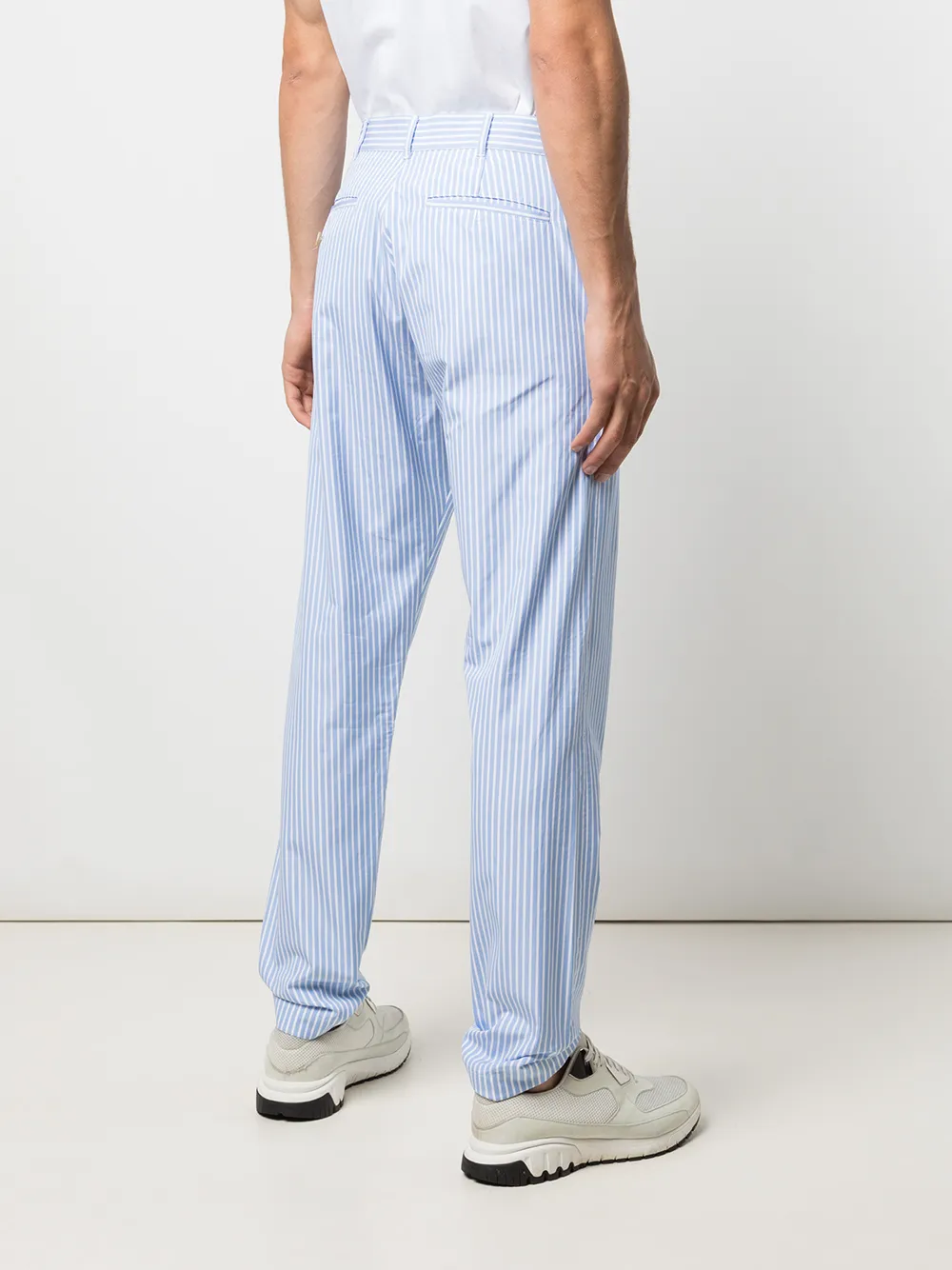 фото Comme des garçons shirt брюки в тонкую полоску