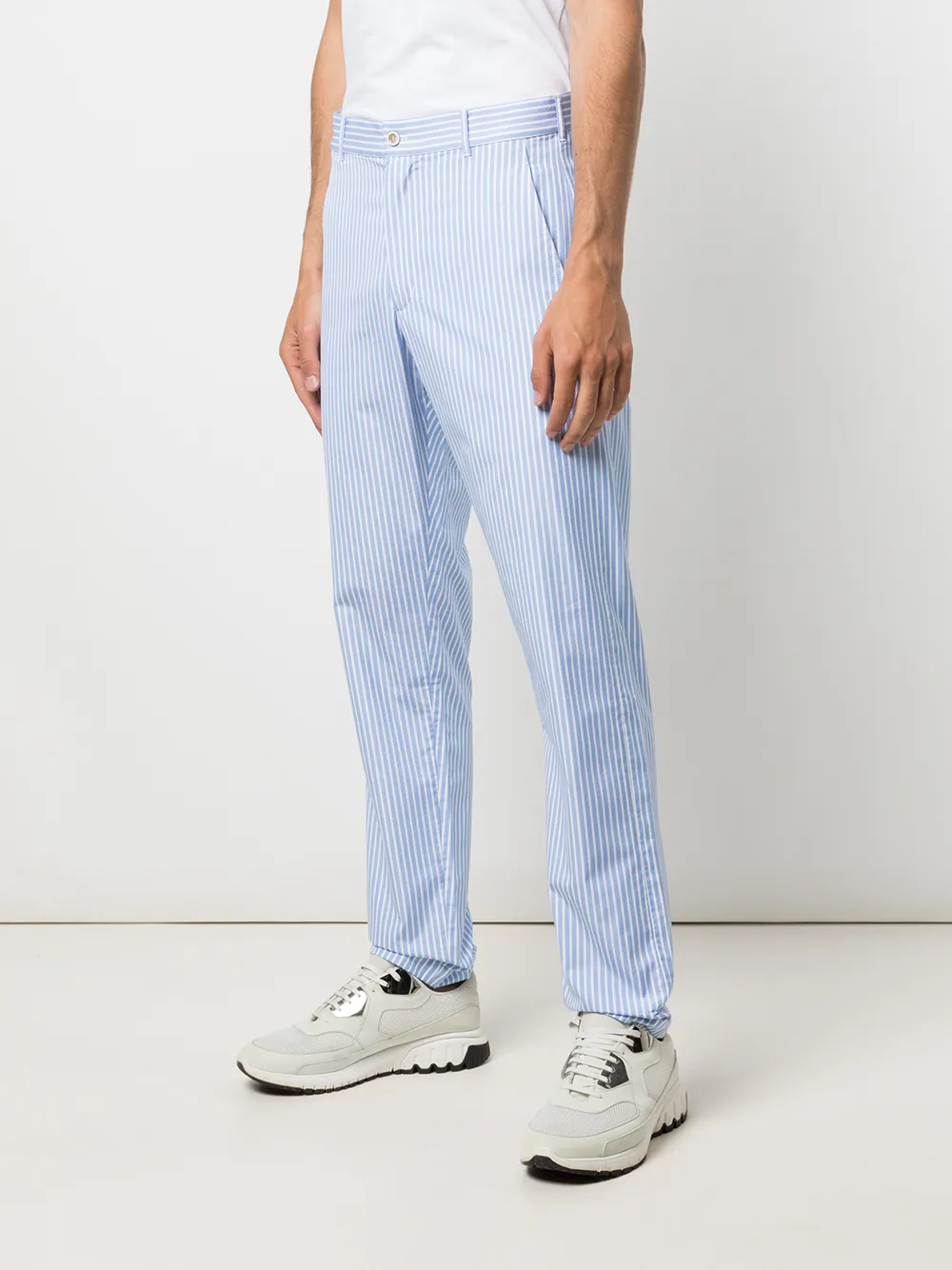 фото Comme des garçons shirt брюки в тонкую полоску