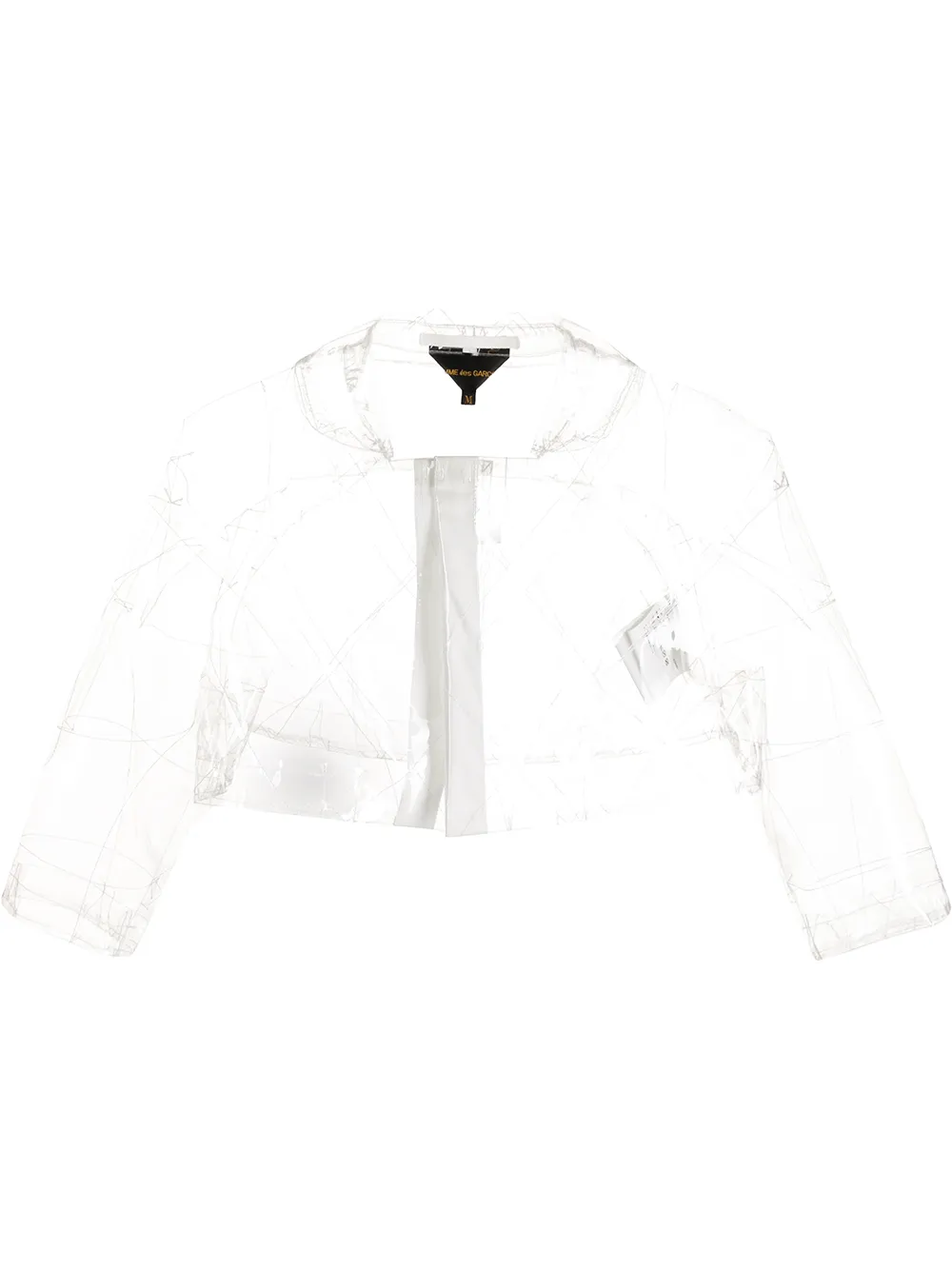 Comme Des Garcons Transparent Cropped Rain Jacket In White ModeSens
