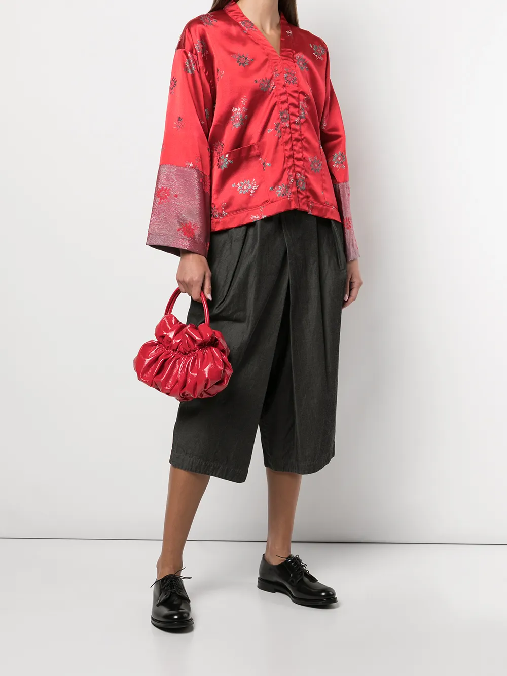 фото Comme des garçons comme des garçons укороченные брюки со складками