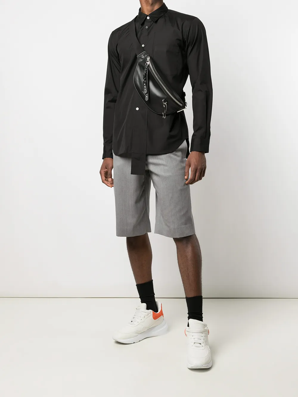 фото Comme des garçons homme plus рубашка с длинными рукавами и драпировкой