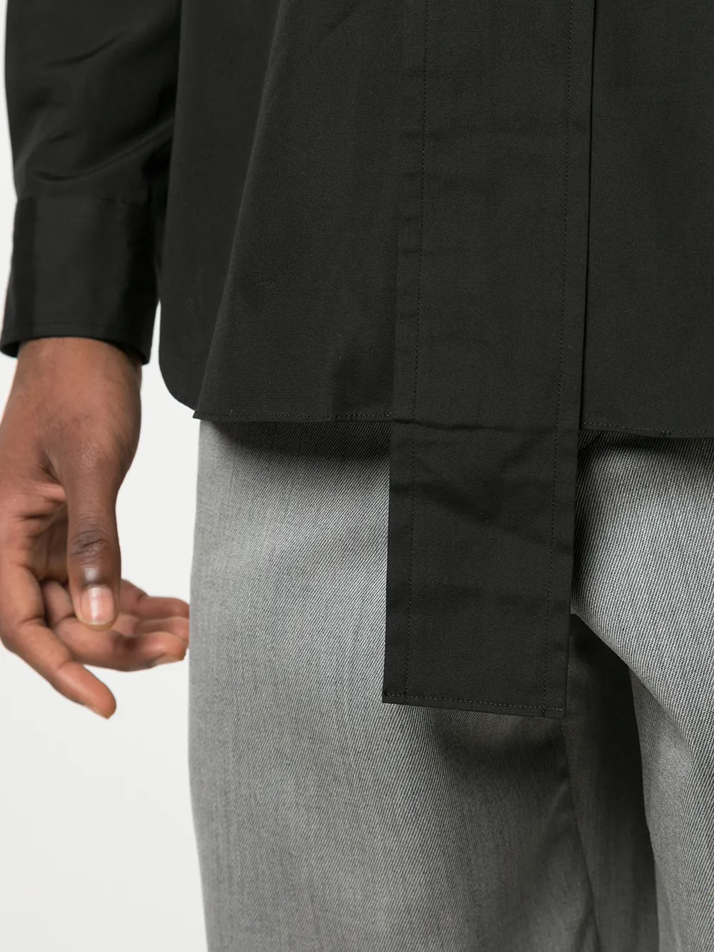 фото Comme des garçons homme plus рубашка с длинными рукавами и драпировкой