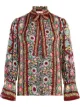 Image 1 of Alice+Olivia Reilly Flower Pot-print blouse