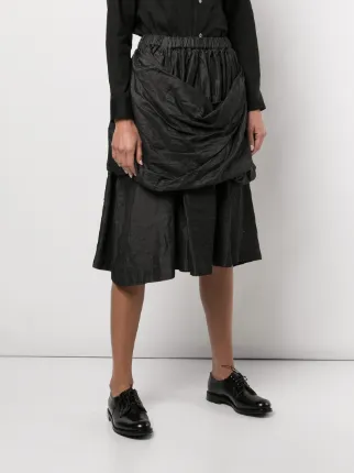 draped mid-length skirt展示图