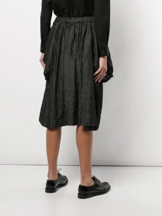 draped mid-length skirt展示图