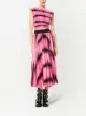 Alice+Olivia tie dye-print pleated midi skirt