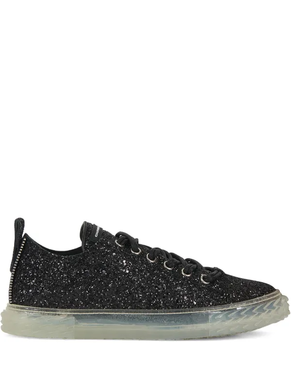 black glitter giuseppe sneakers