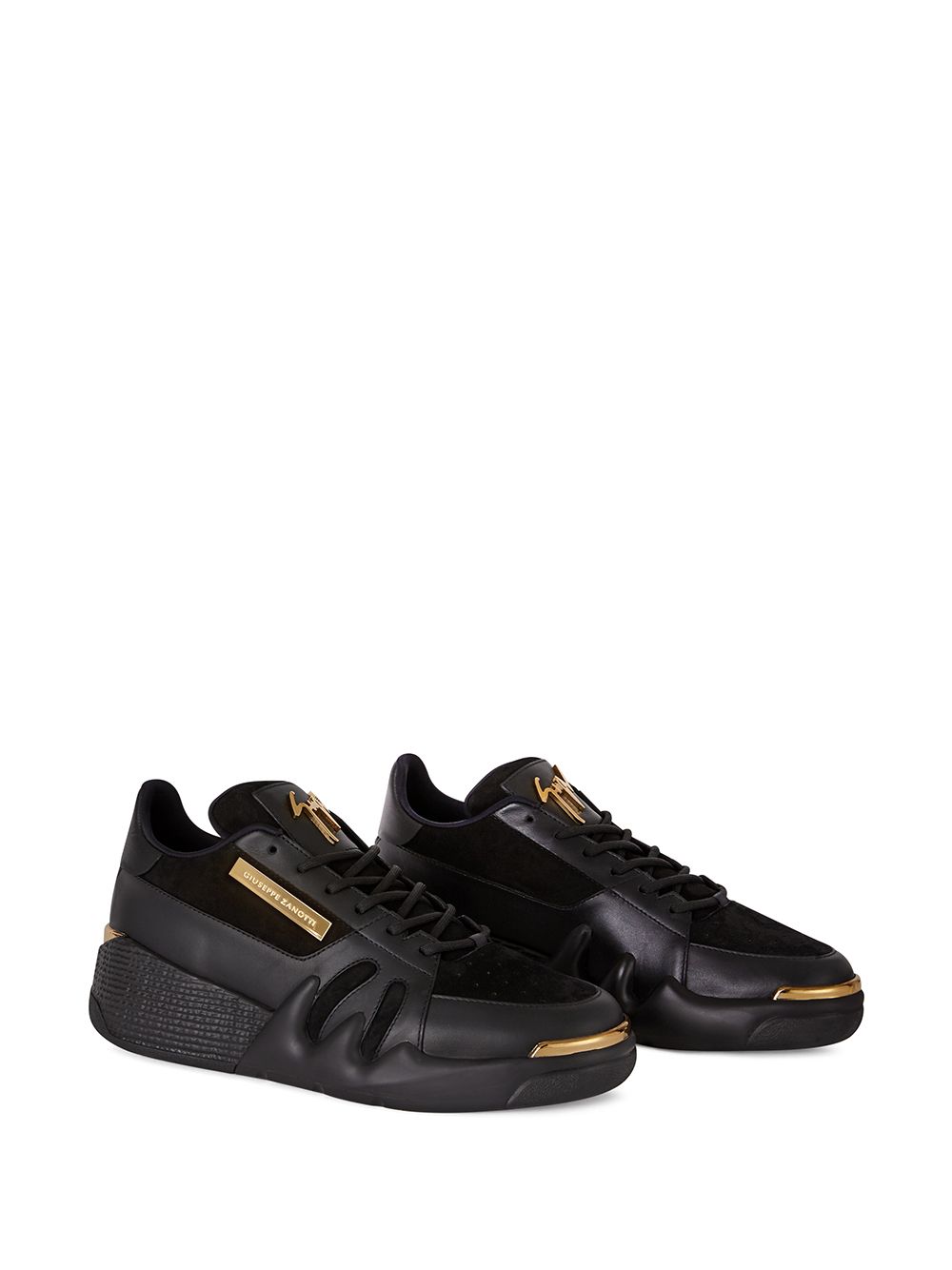 Shop Giuseppe Zanotti Talon Low Sneakers In Black