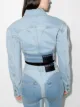 Mugler cropped denim jacket