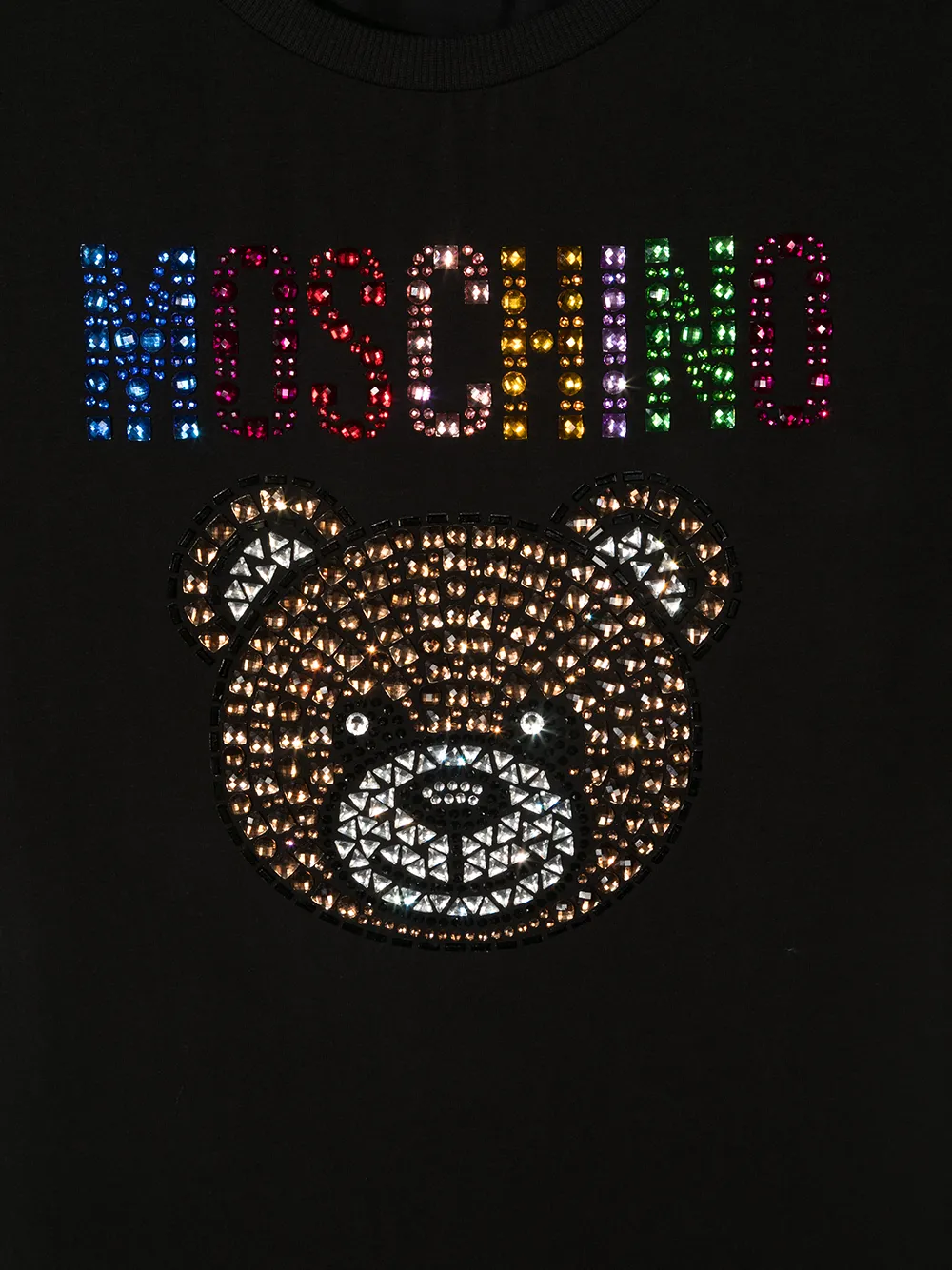 фото Moschino kids футболка с декорированным логотипом