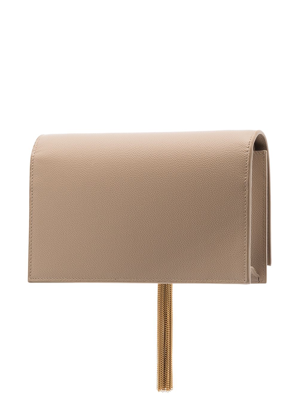 Saint Laurent Kate Leather Clutch Bag In Nude Modesens