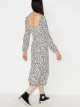 Reformation dalmatian print midi dress