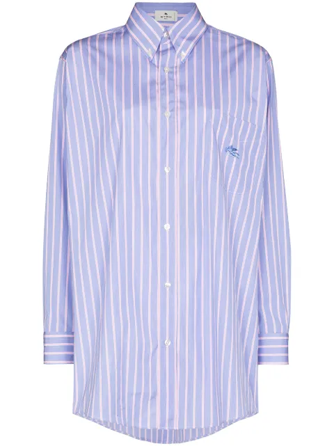 ETRO oversize pinstripe pattern shirt