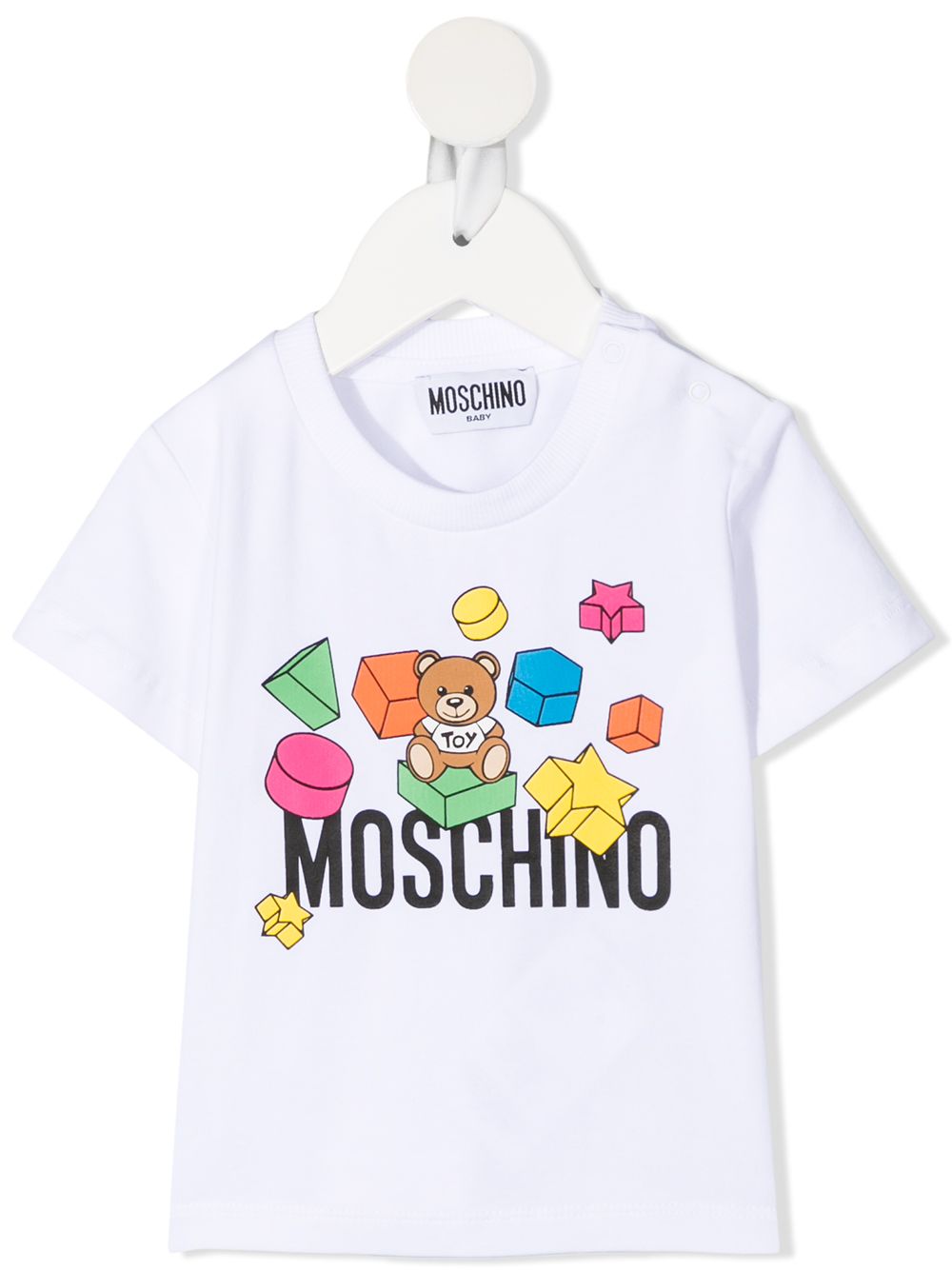 фото Moschino kids футболка с круглым вырезом и принтом teddy bear