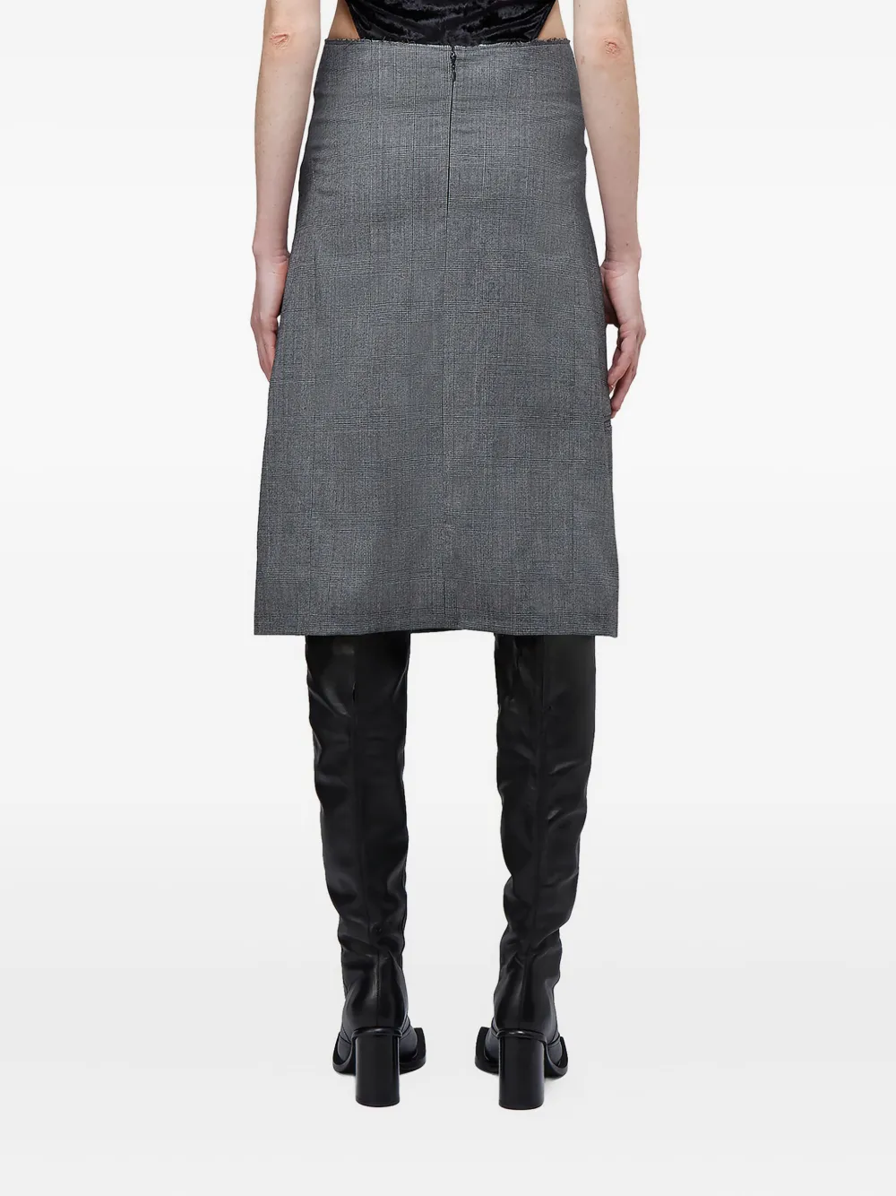 VETEMENTS double-breasted pocket skirt Grijs
