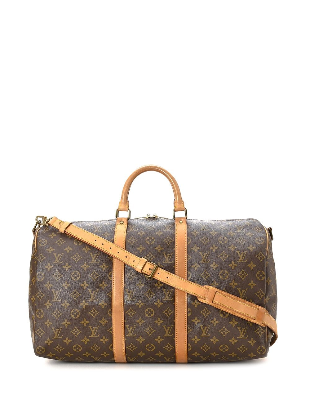 Pre-owned Louis Vuitton  Keepall Bandoulière 50 Travel Bag In 棕色