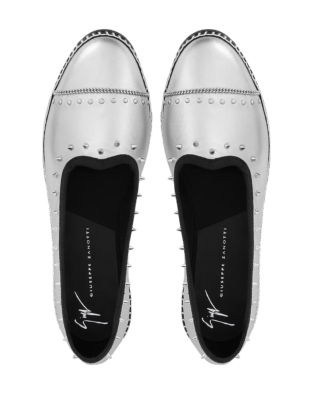 Giuseppe Zanotti metallic-effect loafers Grey