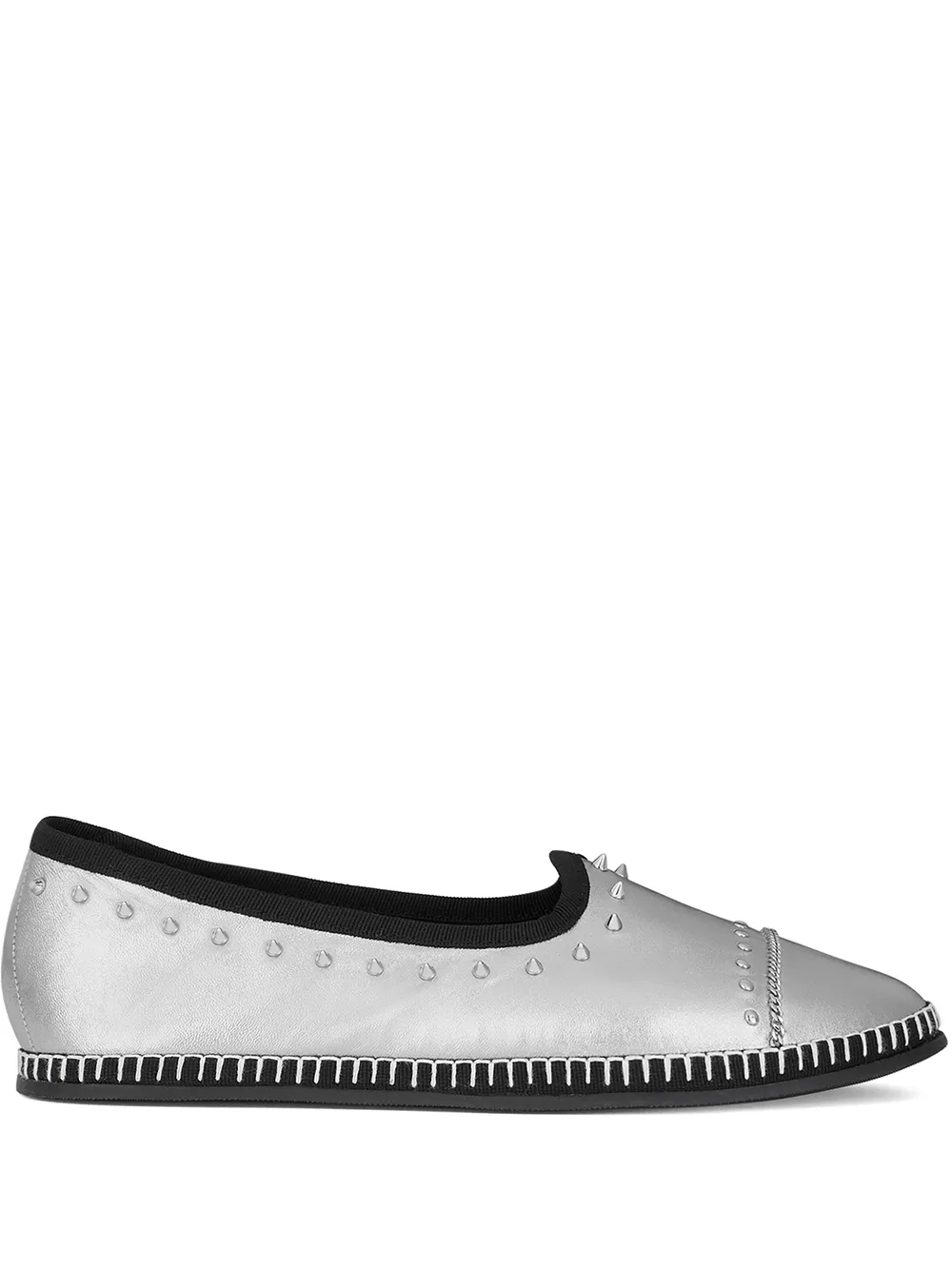 Giuseppe Zanotti metallic-effect loafers Grey