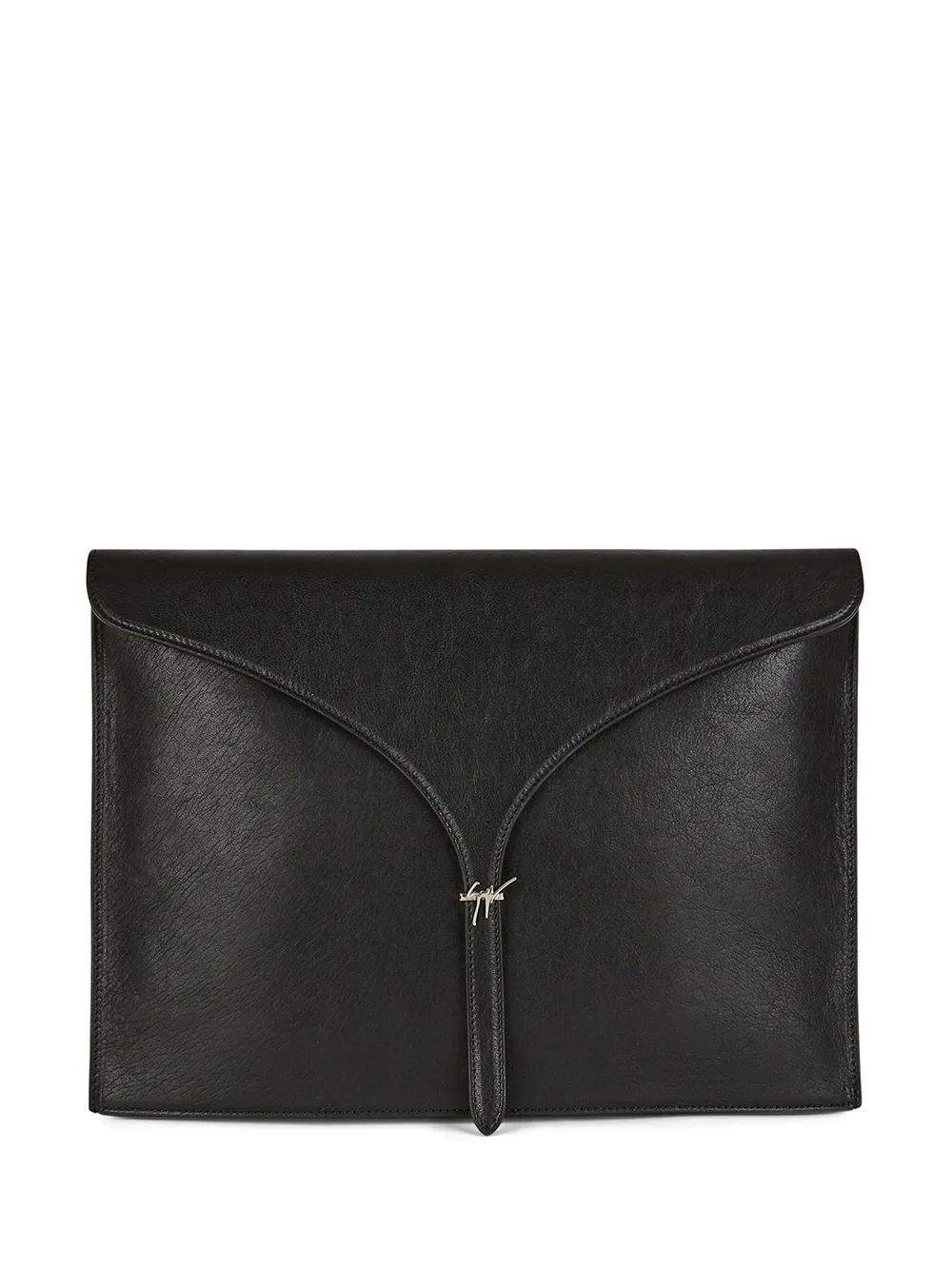 Giuseppe Zanotti клатч с откидным клапаном и логотипом