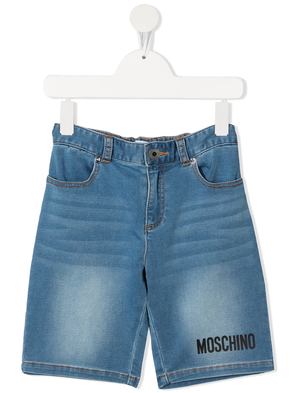фото Moschino kids джинсовые шорты с логотипом