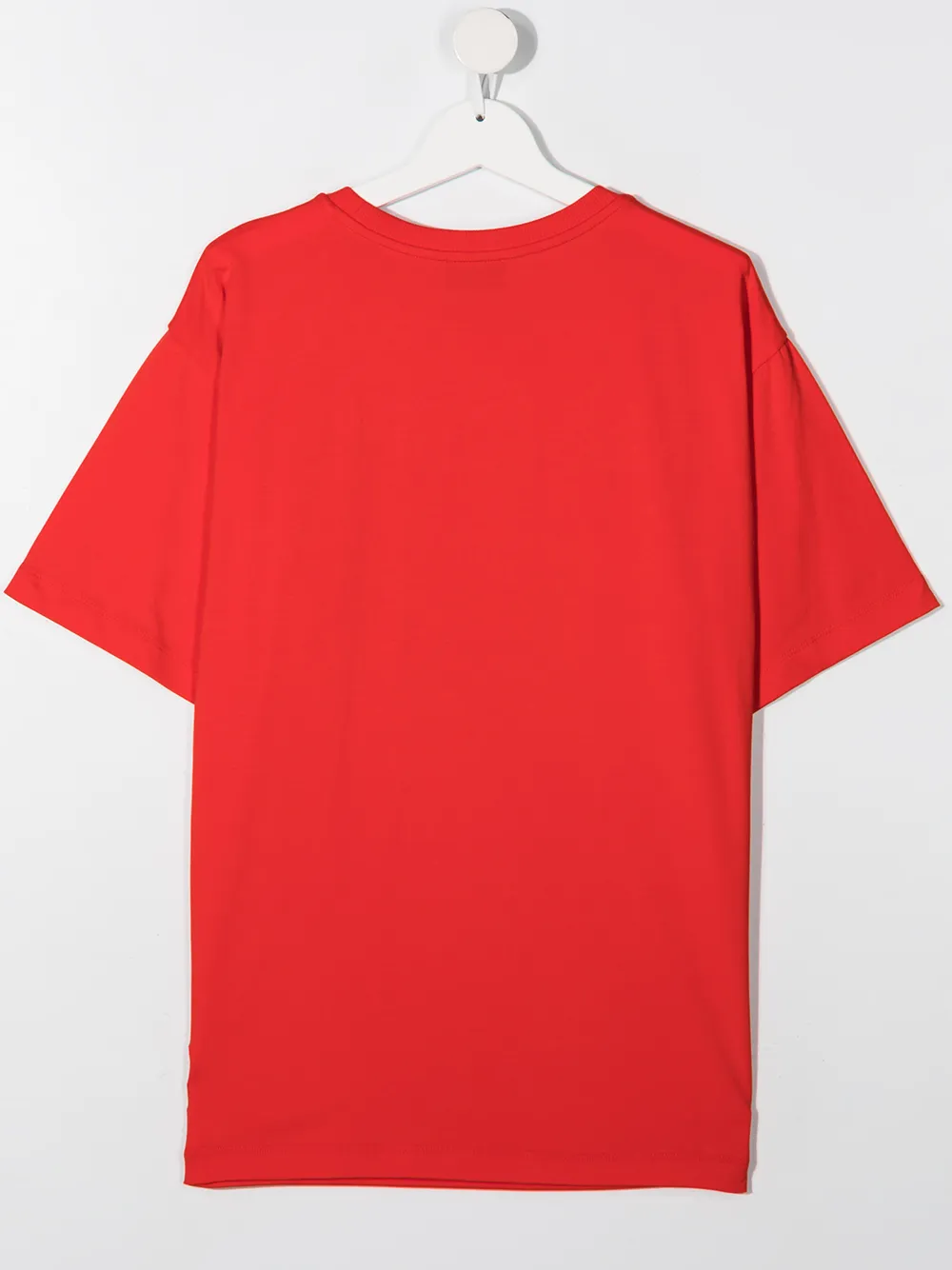 фото Moschino kids футболка с круглым вырезом и логотипом со стразами